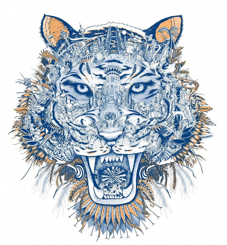 艺峰国际艺术家GWAW为著名啤酒品牌Tiger Beer设计（图ZMTk1NDM2MTg4） - 宣传物料 - 站酷设计师AG艺峰国际原创素材 - 站酷ZCOOL