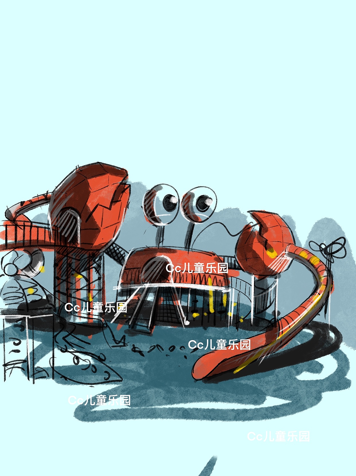 无动力乐园设计，蟹蟹乐园（图ZMzY5ODQxMTY0） - 玩具 - 站酷设计师cc乐园故事原创素材 - 站酷ZCOOL