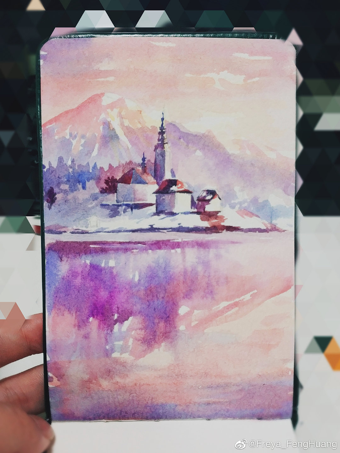 水彩手绘风景 少女心色系～（图ZMTY3NzU0OTcy） - 绘画 - 站酷设计师凤Freya原创素材 - 站酷ZCOOL