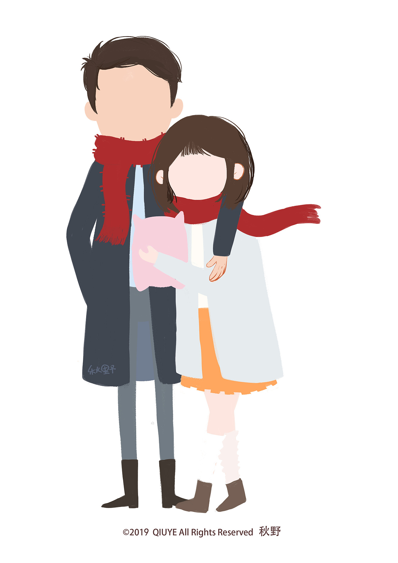 【新春贺图】一家三口(带过程)