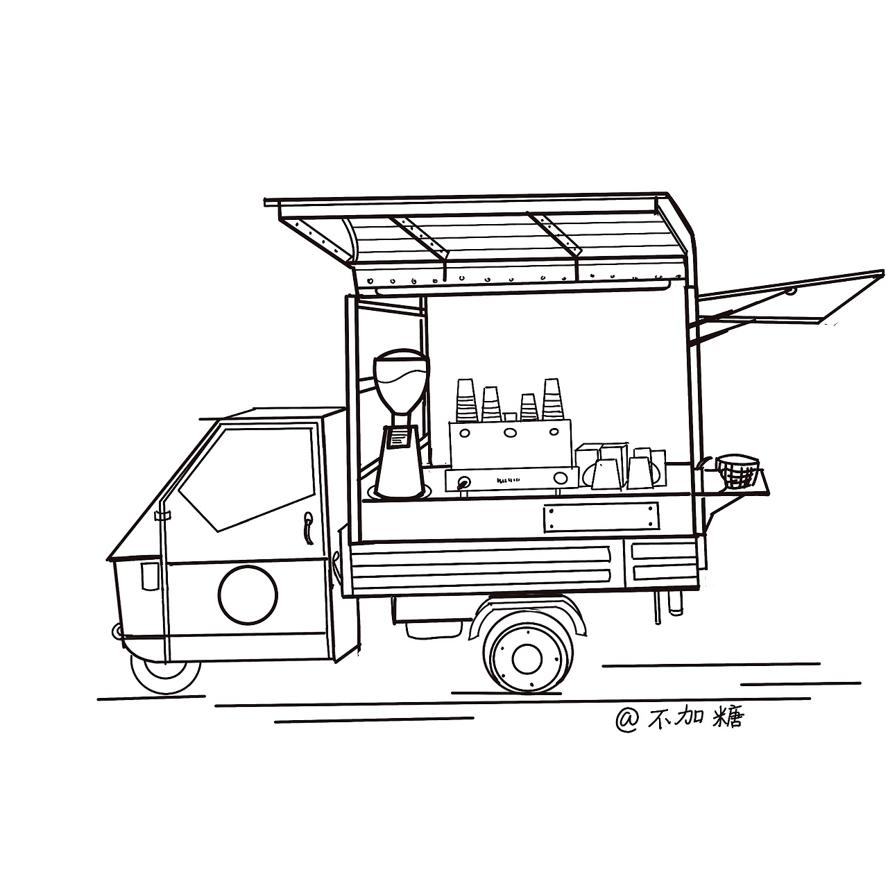 小店车 |插画|创作习作|精致的猪女孩_原创作品-站酷zcool