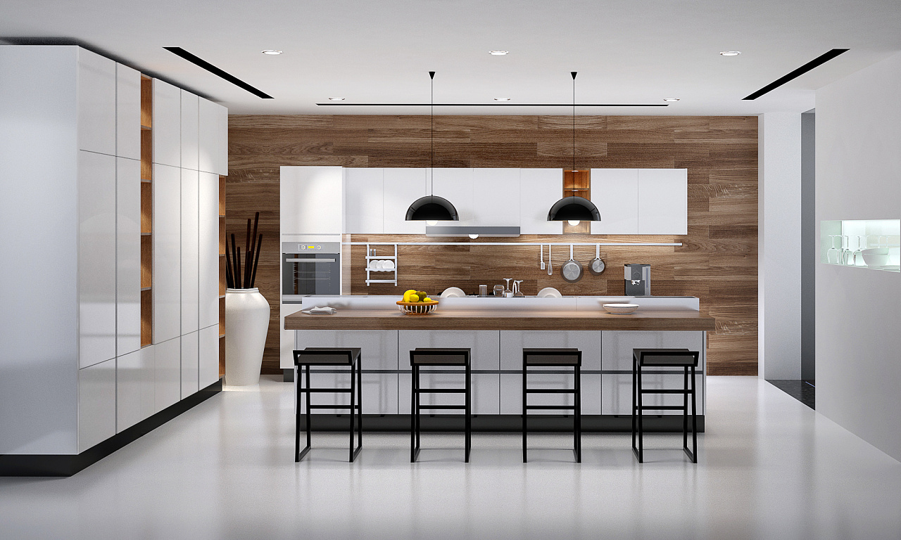 家装厨房设计展示|空间|家装设计|室内设计表现媛 - 原创作品 - 站酷 (ZCOOL)