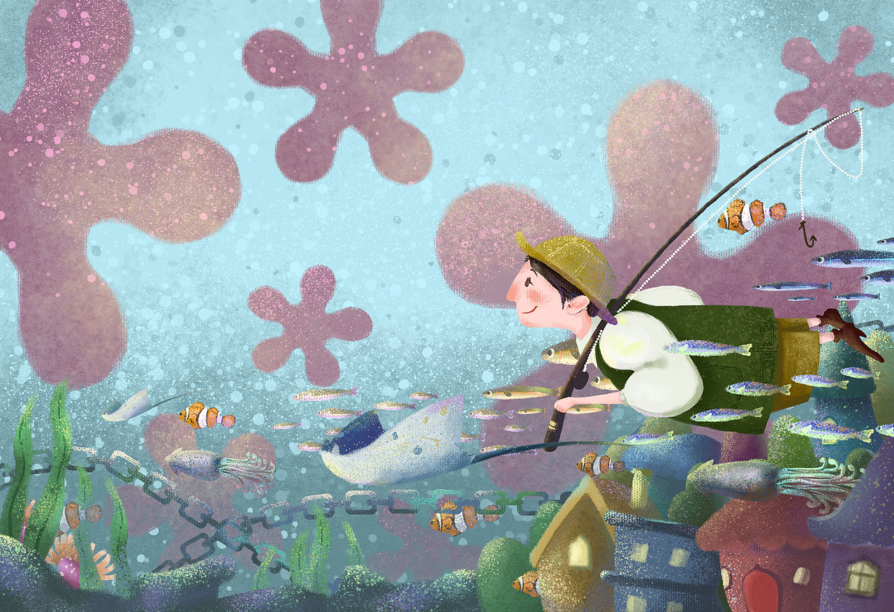 渔村（图ZMTE4MDgxMTcy） - 商业插画 - 站酷设计师林祎一原创素材 - 站酷ZCOOL