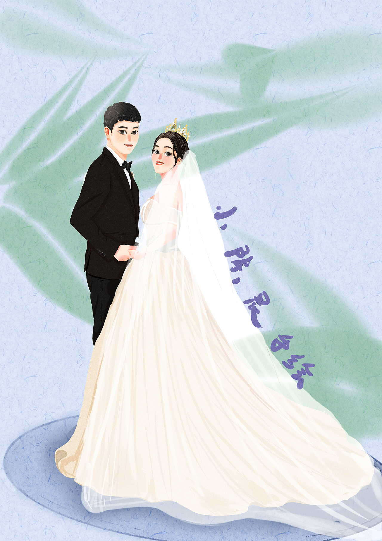 朋友的婚紗照（圖ZMjI3MTczNDg4） - 藝術(shù)插畫 - 站酷設(shè)計師陳飄飄原創(chuàng)素材 - 站酷ZCOOL