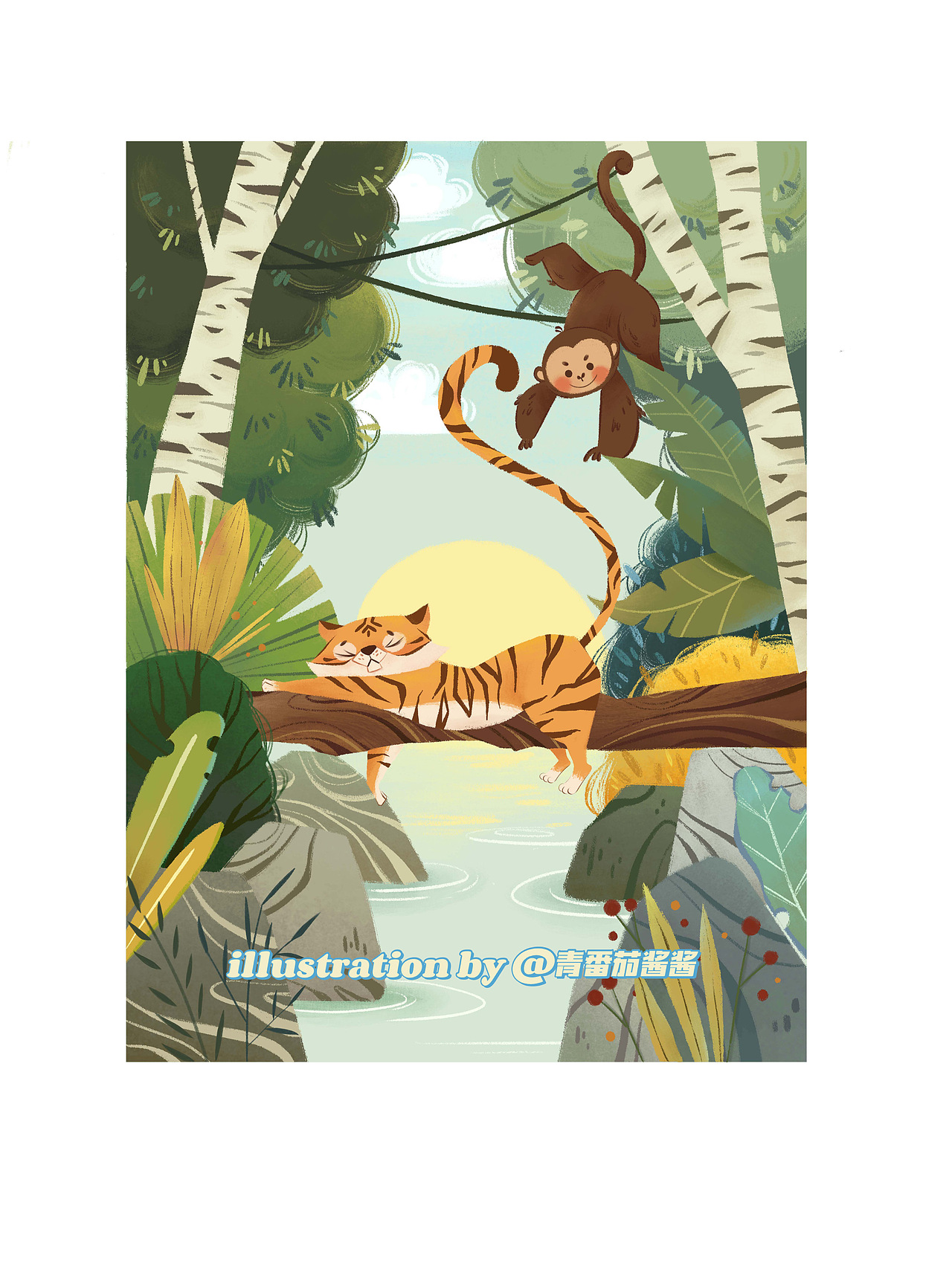 兒童插畫 小森林（圖ZMjkwNTc0ODA0） - 兒童插畫 - 站酷設(shè)計師青番茄醬醬原創(chuàng)素材 - 站酷ZCOOL