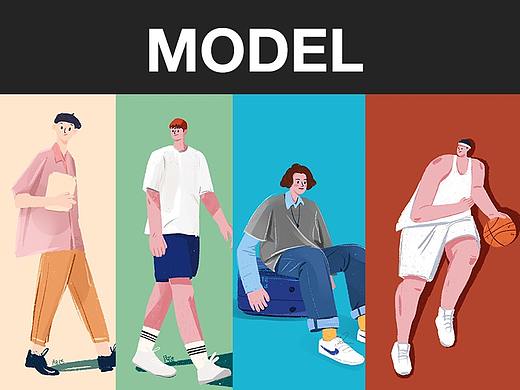 Model 人物插画