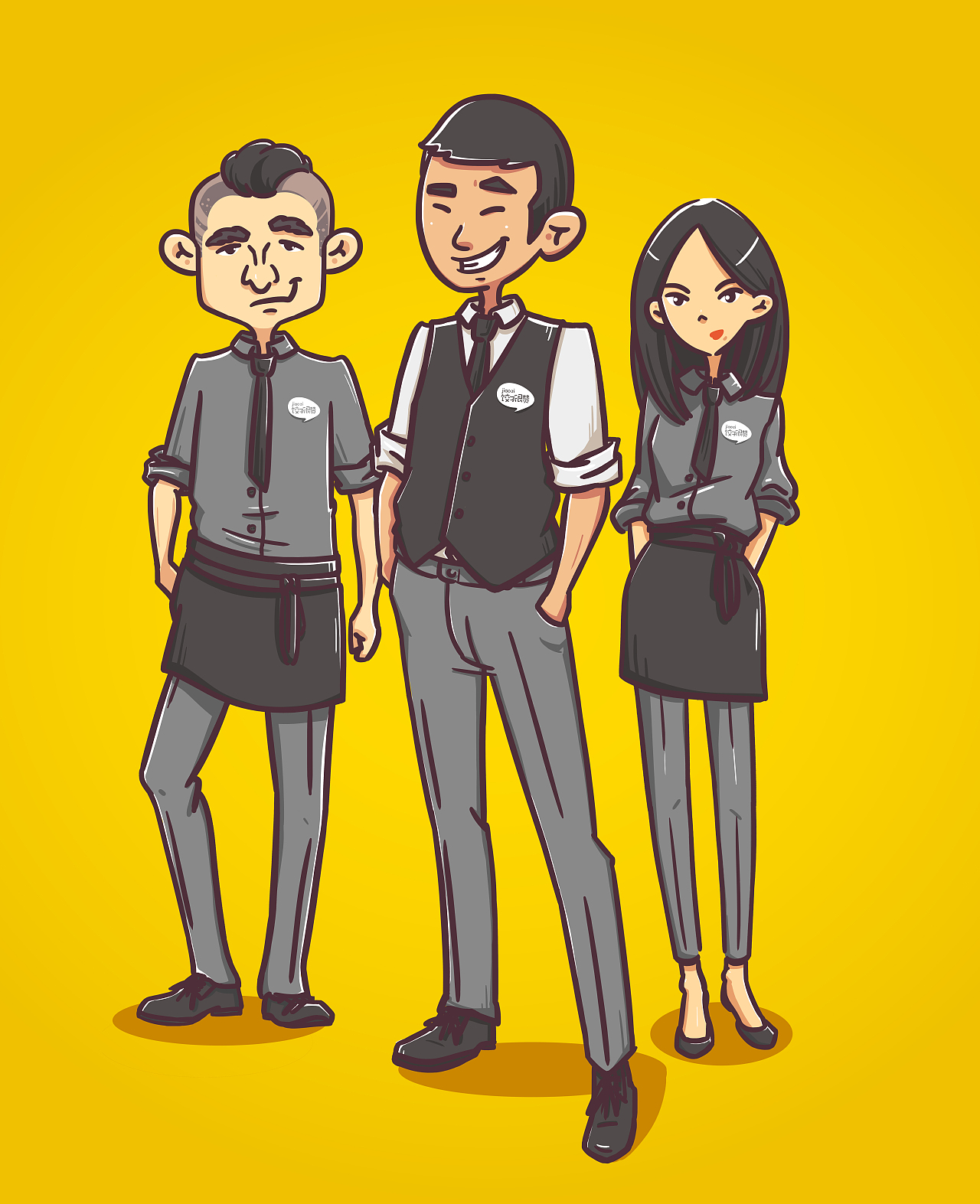 团队人物形象插画设计