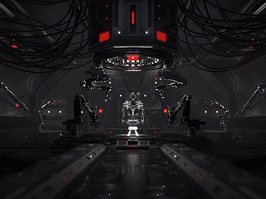 （临摹）暗黑风机器人场景（个人主页-ZNTE2MjUwODA=） - 动画/影视 - 站酷设计师LEE996原创素材 - 站酷ZCOOL