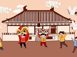 山西华严寺舞狮