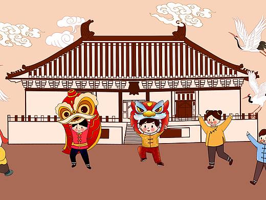 山西华严寺舞狮