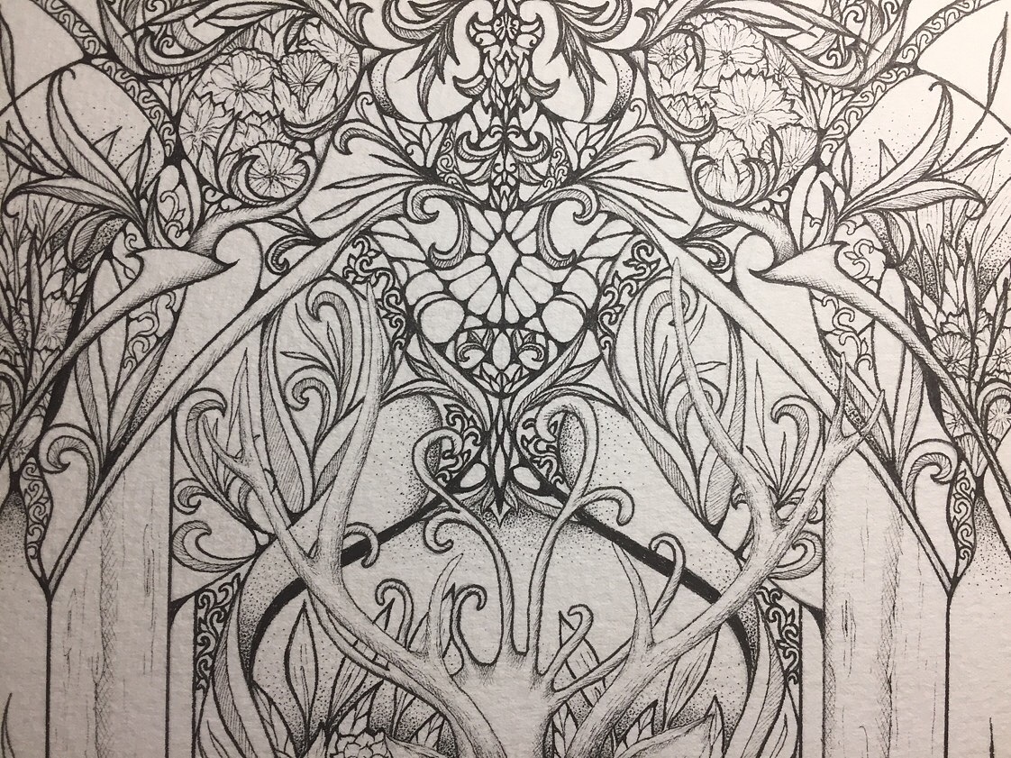 针管笔插画鹿Ⅳ