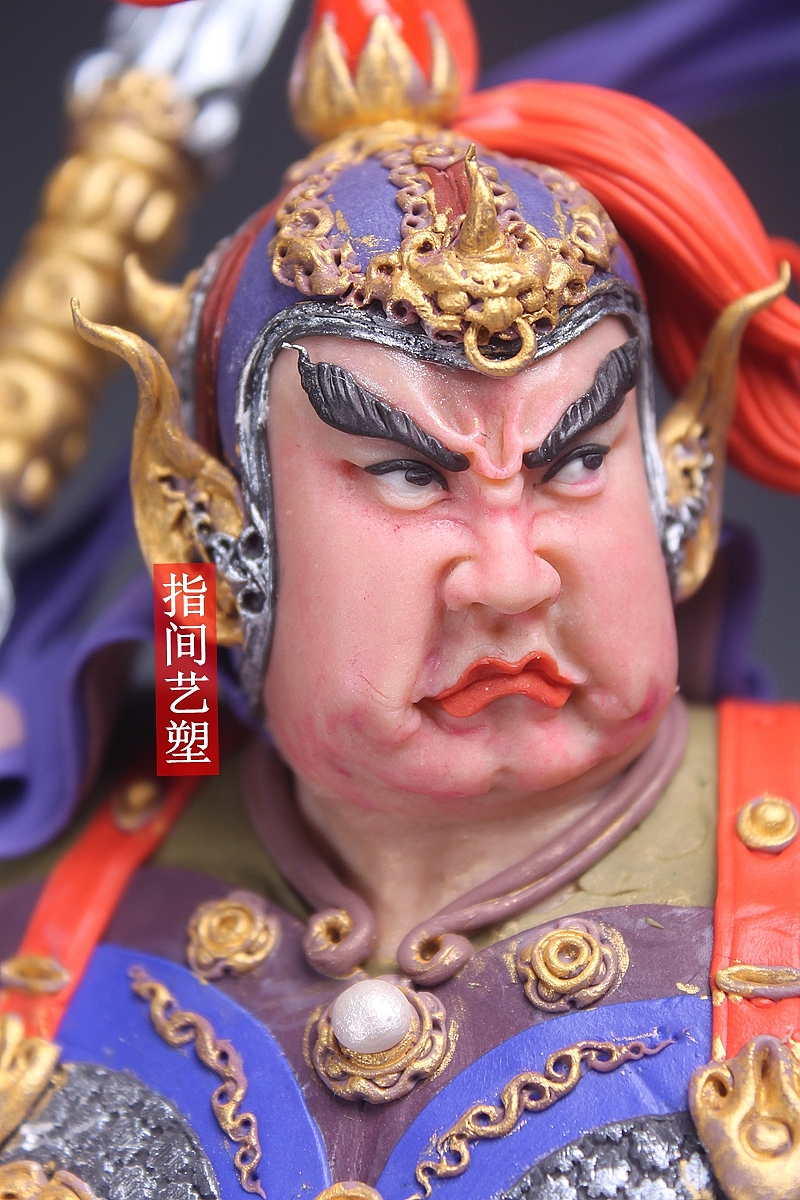 贺加贵面塑软陶(韦陀菩萨 )(图ZNzY4MDQxODg=) - 手办/模玩 - 站酷设计师贺加贵3D翻糖原创素材 - 站酷ZCOOL