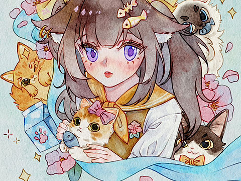 猫猫🐈（个人主页-ZNjc5MDAxOTY=） - 创作习作 - 站酷设计师蜜桃配乌龙原创素材 - 站酷ZCOOL