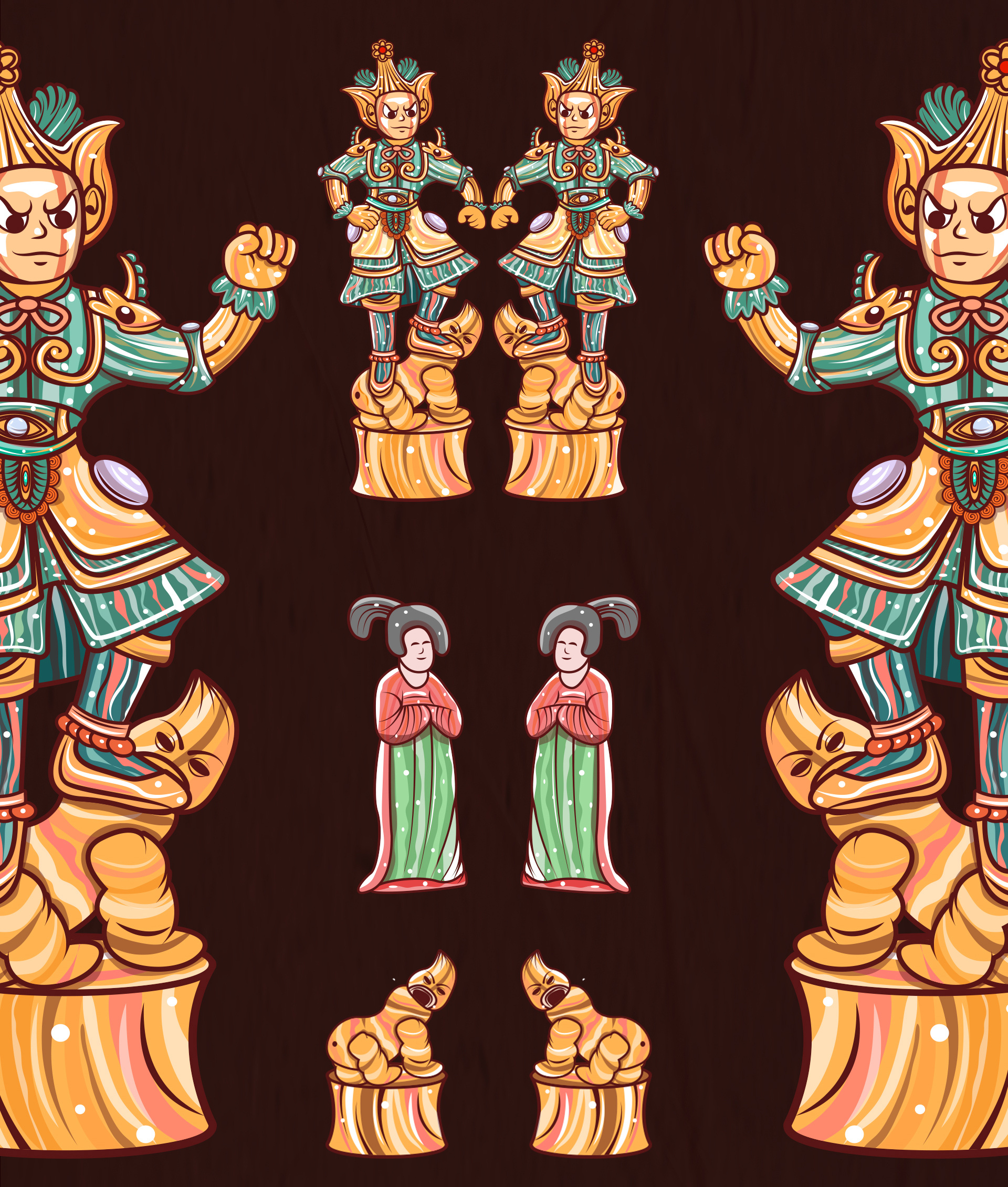 潮流插画包装设计-大唐盛世