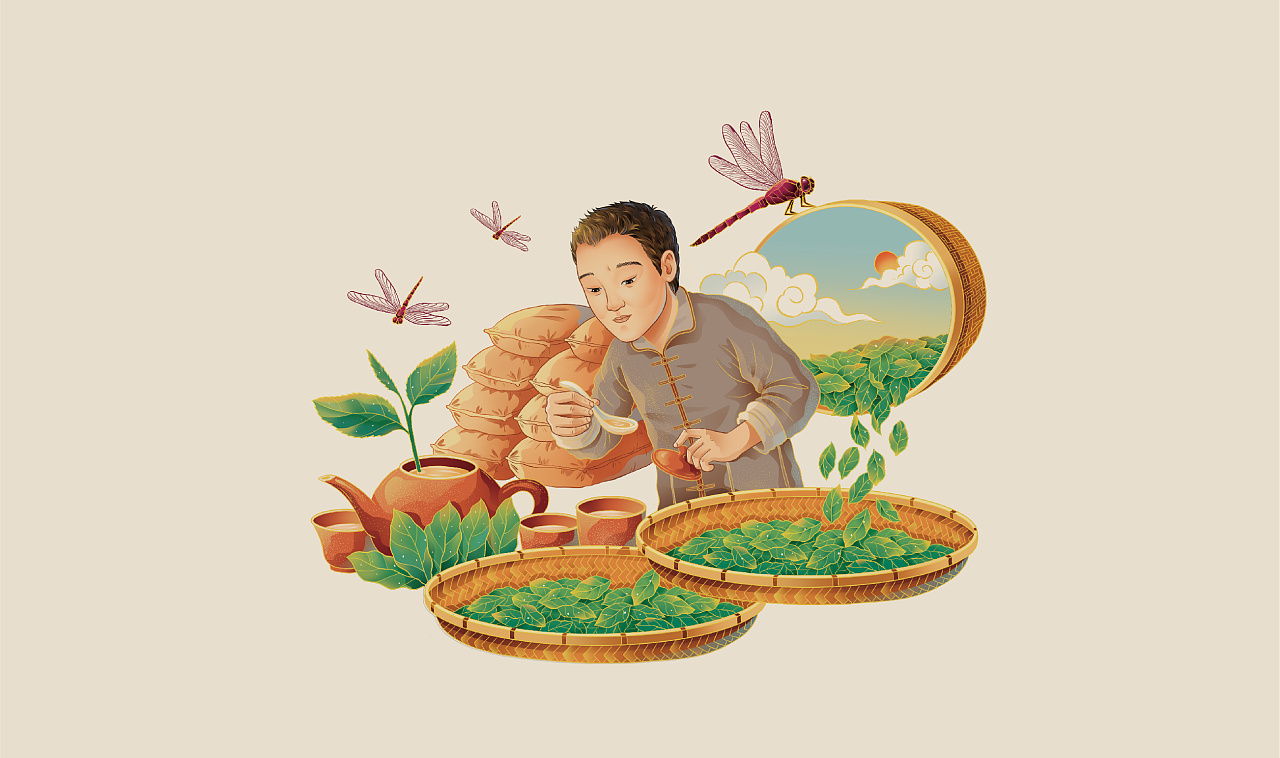 芮淋绿色茶园计划-茶农系列包装设计