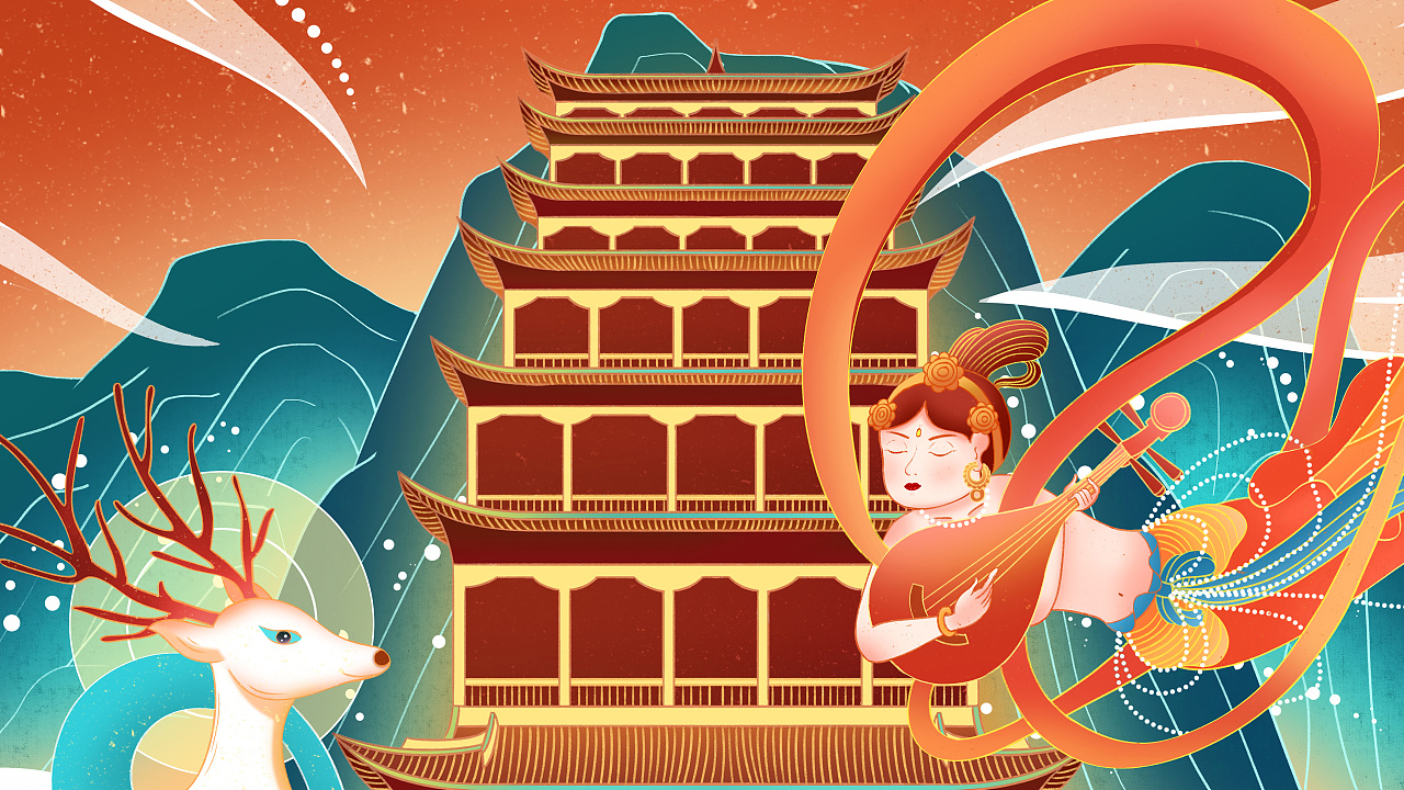 潮出我的城-甘肃敦煌|平面|海报|怡玖玖柒97 - 原创作品 - 站酷 (zcoo