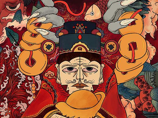 #2019青春答卷#“纸马镜花”—《镜花缘》系列插画设计