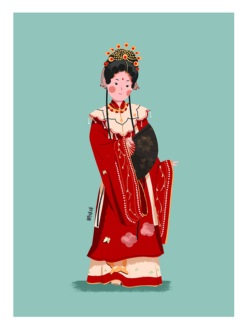 #华裳九州#中国传统服饰（图ZMjQzODc5MDU2） - 创作习作 - 站酷设计师鹏球球原创素材 - 站酷ZCOOL
