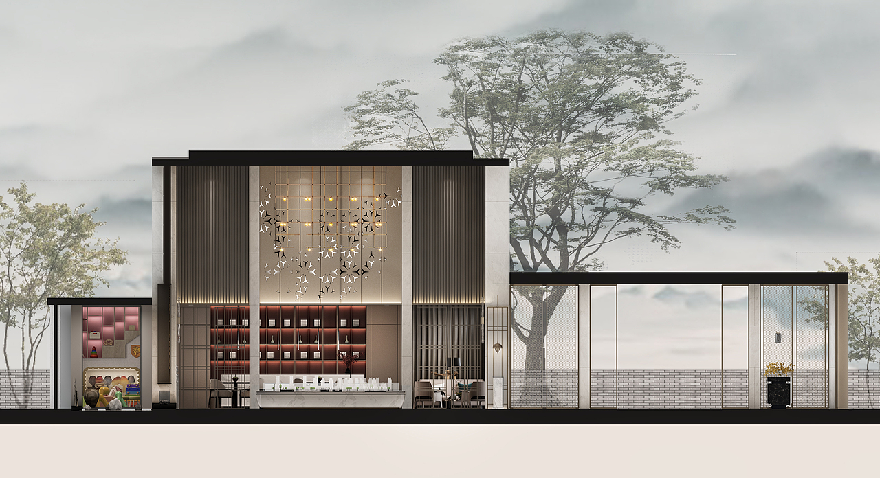 海口售楼处（图ZMTY2NTMxNzky） - 家装设计 - 站酷设计师南京道默视觉设计原创素材 - 站酷ZCOOL