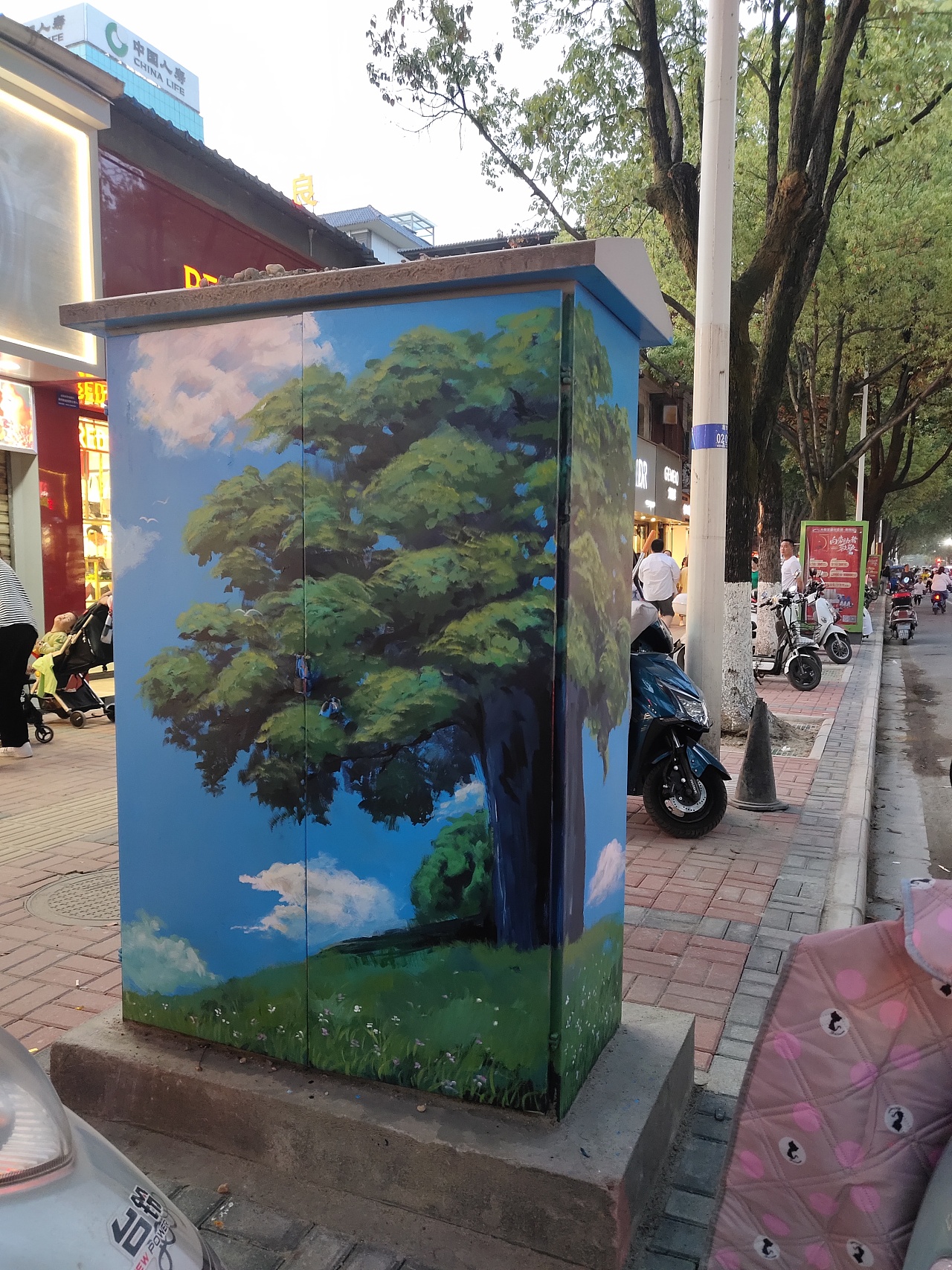 街道电箱彩绘,插画