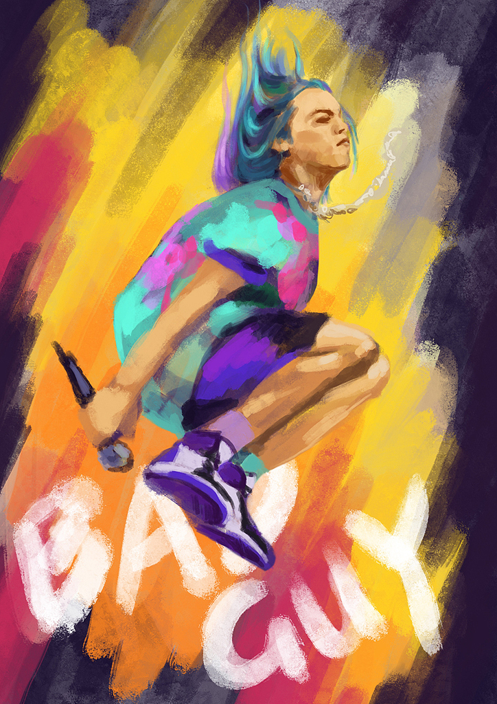 一支鹰格霍/一首Bad Guy/Procreate速涂