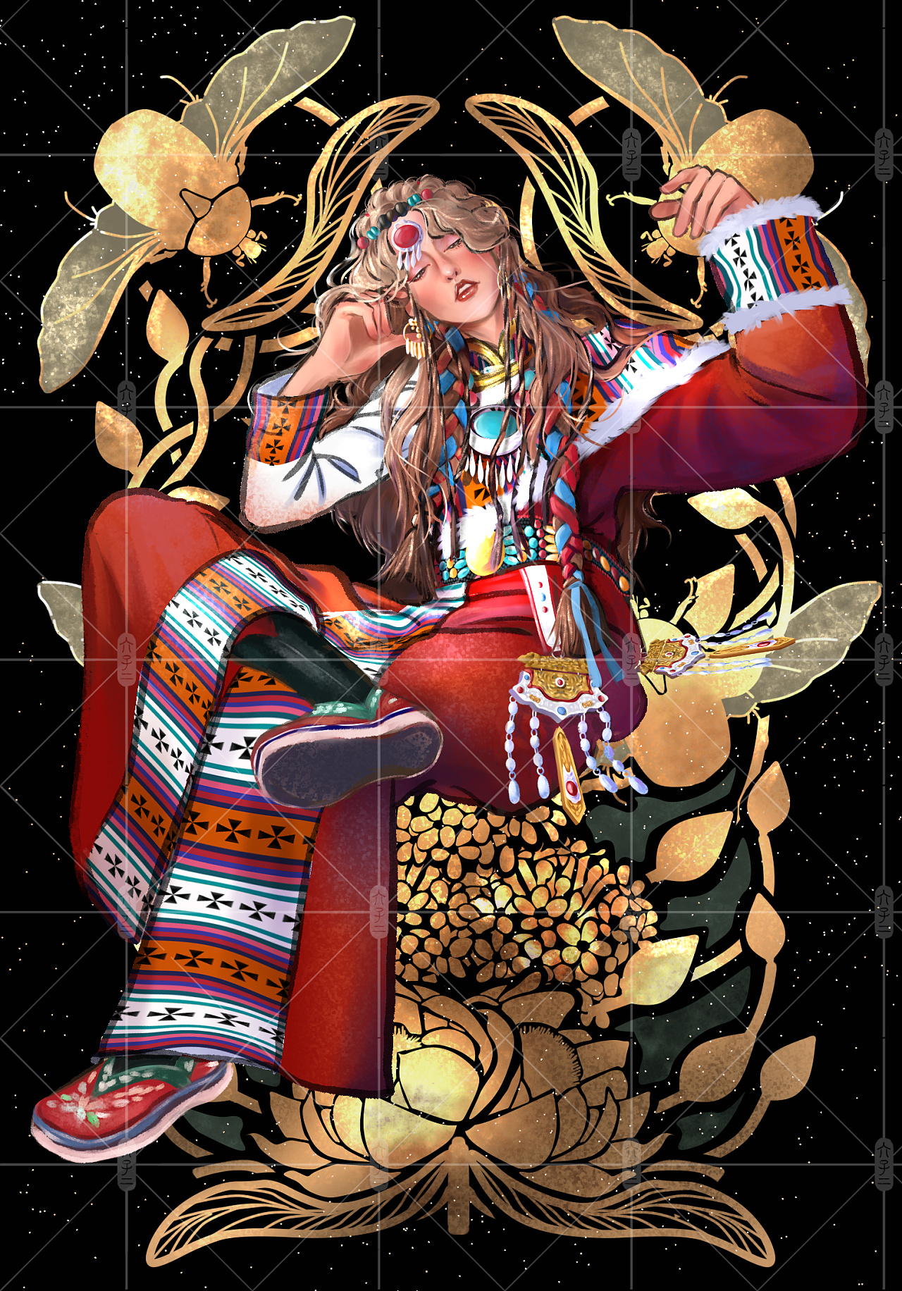 民族风情-2|插画|商业插画|六子二 - 原创作品 - 站酷 (zcool)