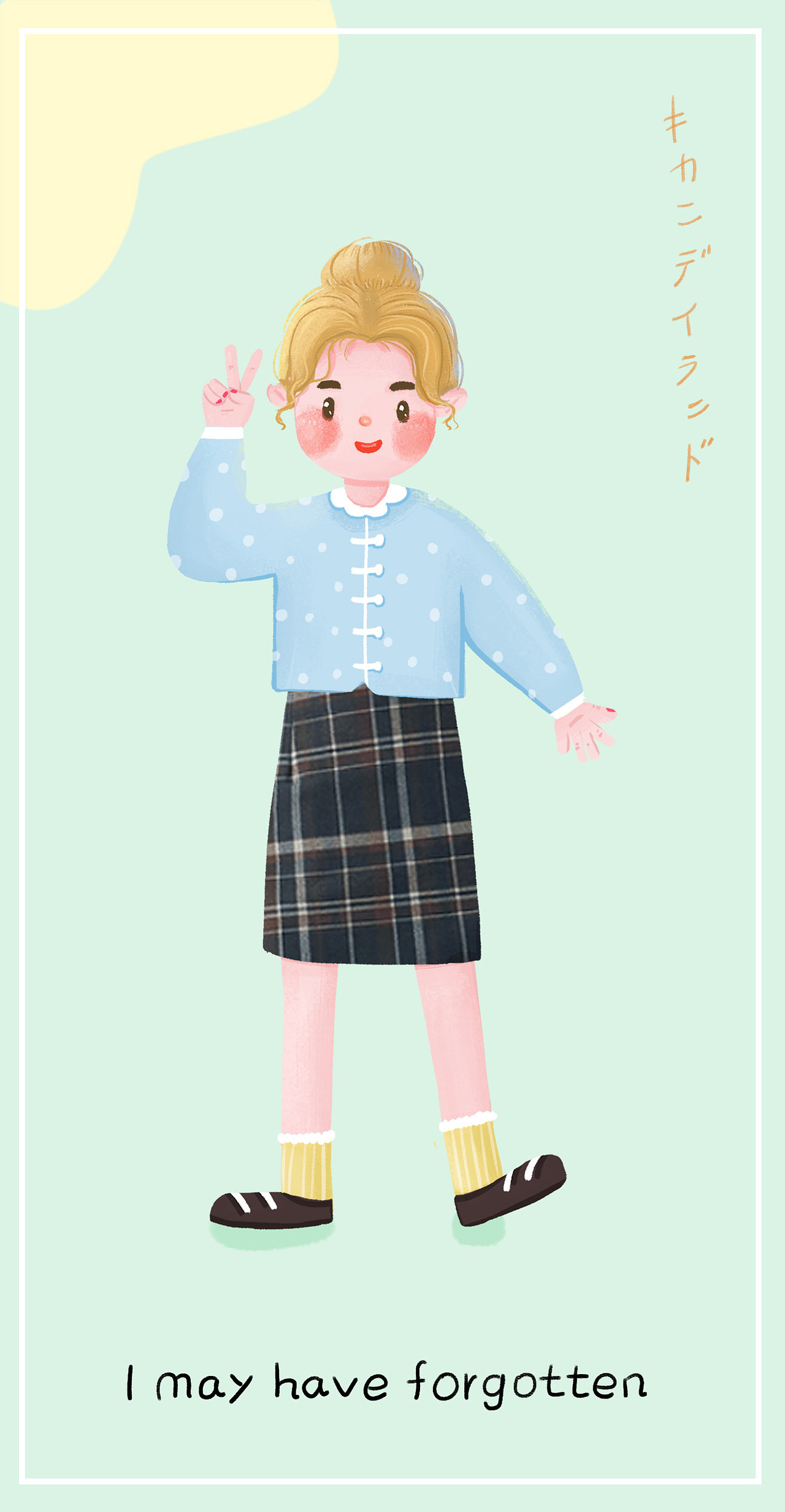 创意文艺风小清新书签女孩