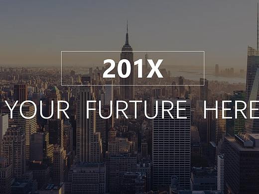 201X杂志风风景图工作汇报PPT模板