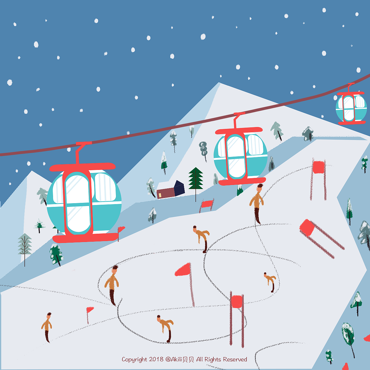 套滑雪者水平的抽象横幅剪影小山的 向量例证. 插画 包括有 简单, 剪影, 看板卡, 例证, 水平, 活动家 - 48066542