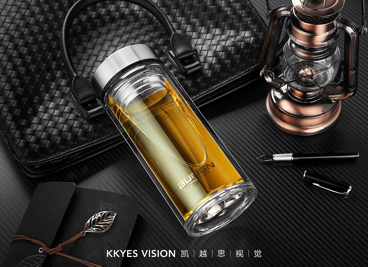 玻璃水杯 双层 保温杯 静物拍摄 商业产品摄影
