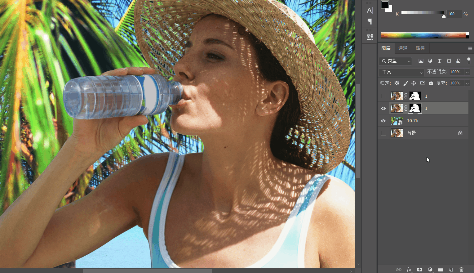 【ps抠图系列17】草帽女孩_小申羊-站酷zcool