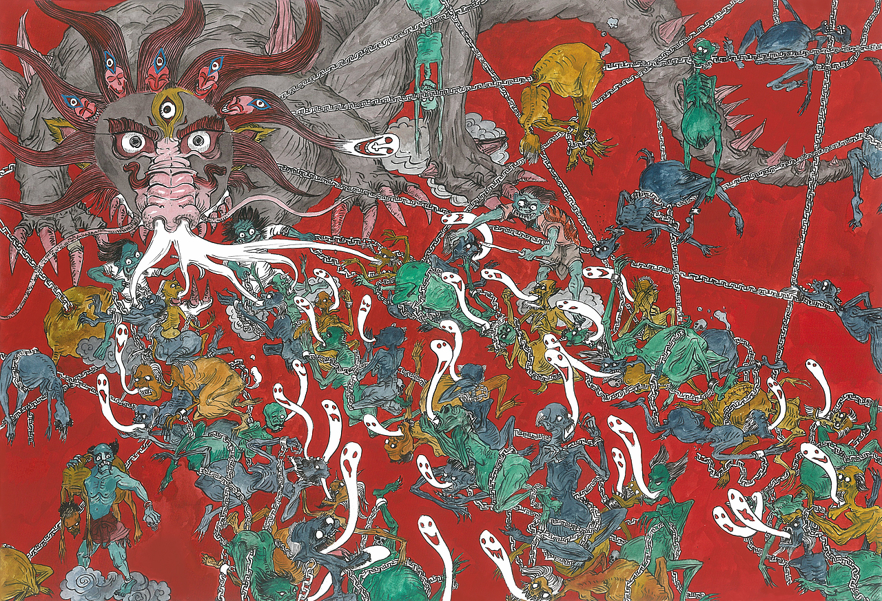 中元节 主题插画 作品一组(⊙o⊙)（图ZODY5NTU2MzI=） - 儿童插画 - 站酷设计师绅士帽子原创素材 - 站酷ZCOOL