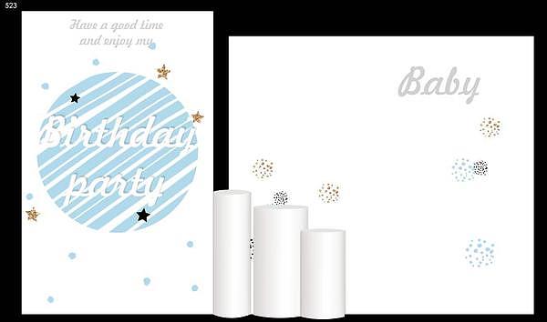 蓝白金主题气球派对设计方案