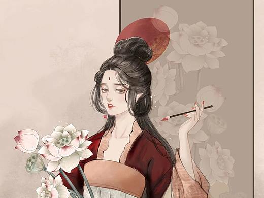 水墨半身