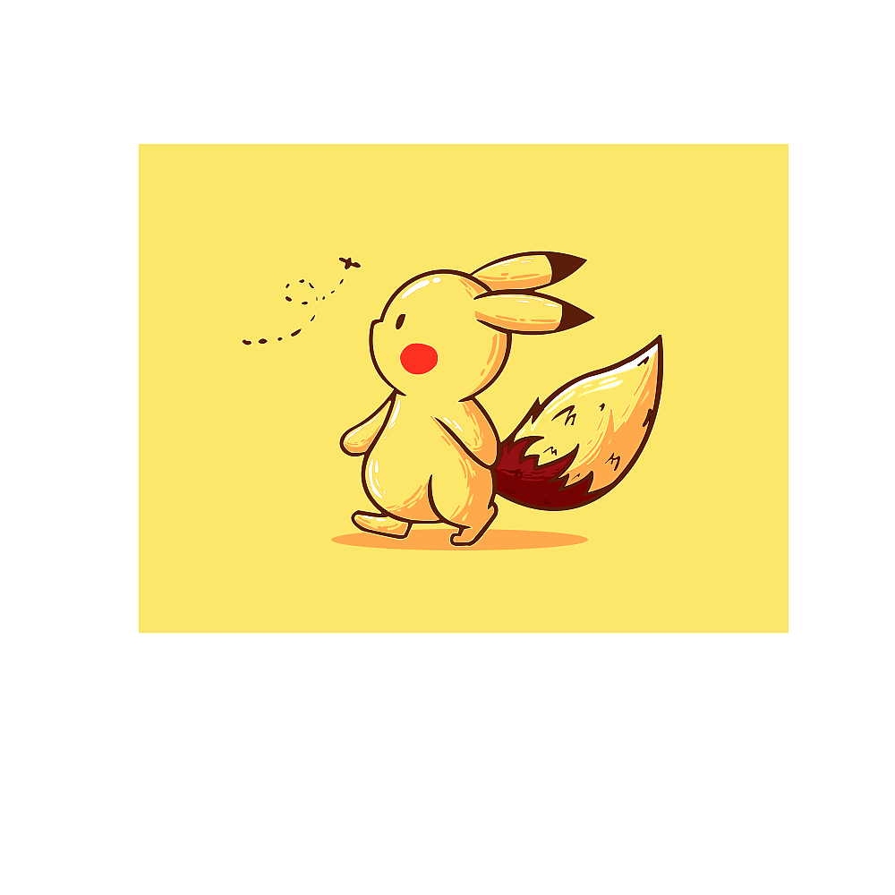 一直很喜欢皮卡丘,戴个狐狸尾巴也挺好看的