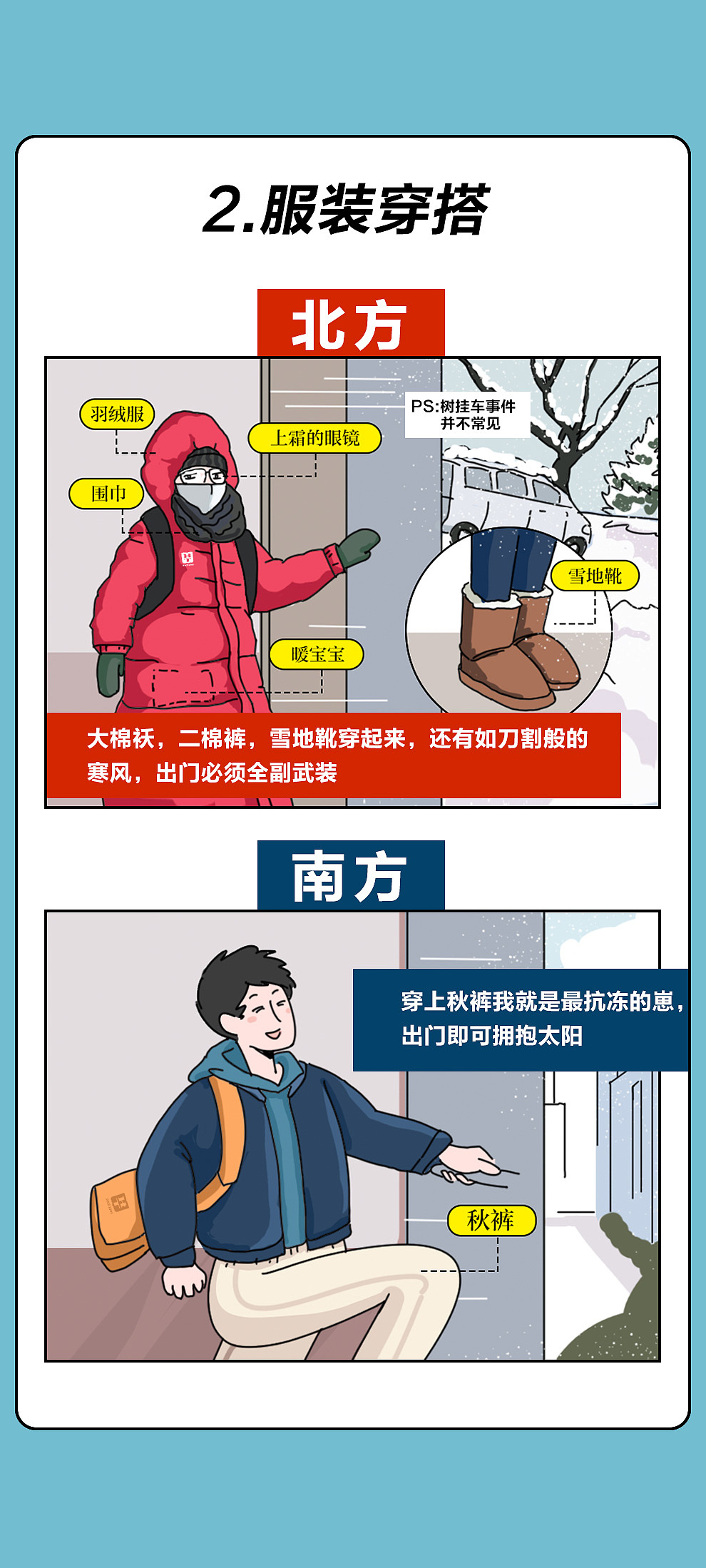 北方的「雪」VS南方的「雪」（圖ZMjM2OTczMzQw） - 短篇/格漫 - 站酷設(shè)計(jì)師老幺小九九原創(chuàng)素材 - 站酷ZCOOL