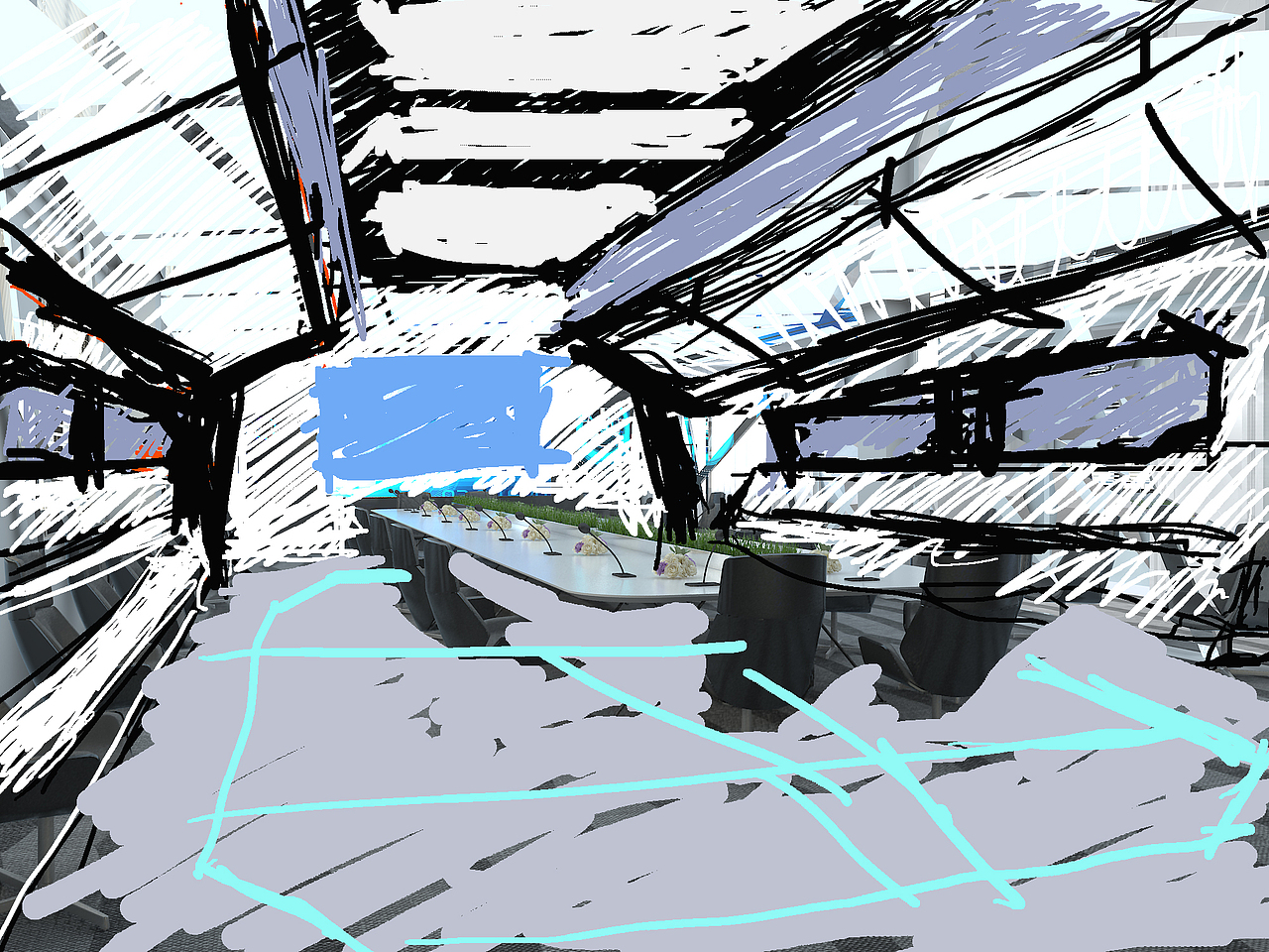 办公室 太空舱手绘稿 尝试办公室（图ZMjU0OTU2NDMy） - 商业空间设计 - 站酷设计师准著名设计风流川原创素材 - 站酷ZCOOL