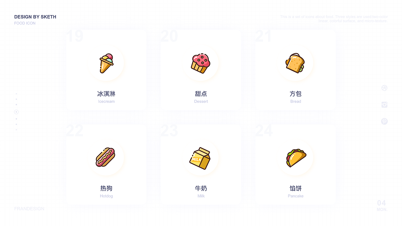 「Icon Design」36个食物图标设计与动效包装（图ZMjE4OTQ1OTMy） - 图标 - 站酷设计师ItsFrank原创素材 - 站酷ZCOOL