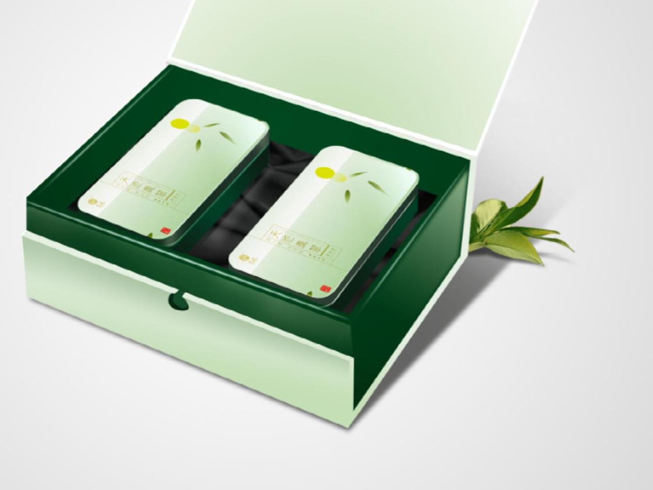一款碧螺春茶叶礼盒的包装设计（图ZMjIzNjAxNzY=） - 包装 - 站酷设计师50382422原创素材 - 站酷ZCOOL