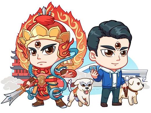 二郎神城市吉祥物设计