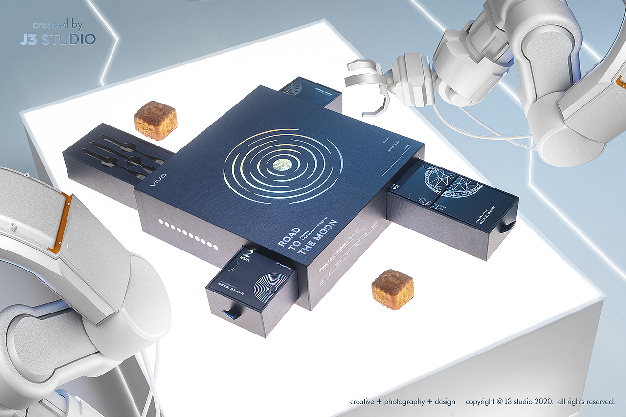 驶向月球 I VIVO中秋礼盒拍摄（图ZMjI2NDU3NjUy） - 产品摄影 - 站酷设计师J3studio原创素材 - 站酷ZCOOL