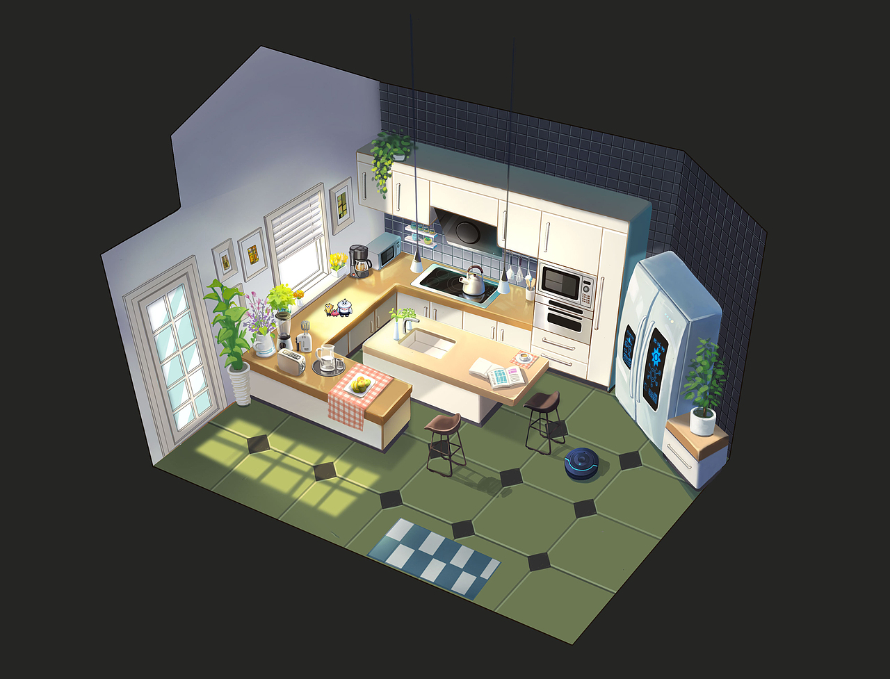 厨房动画场景设计