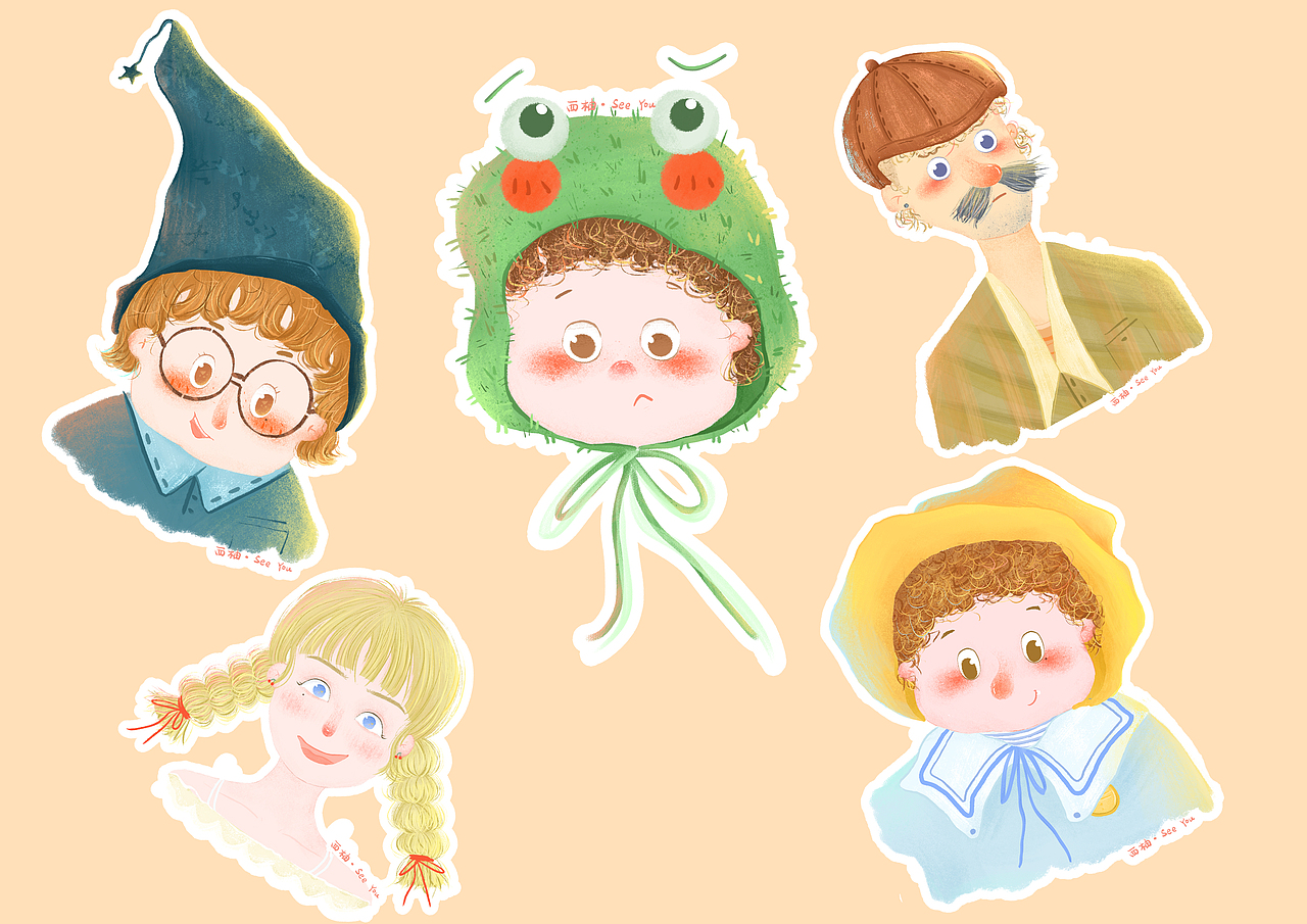小贴纸呀（图ZMjIxODc4NjUy） - 儿童插画 - 站酷设计师爱吃土豆的逗逗原创素材 - 站酷ZCOOL