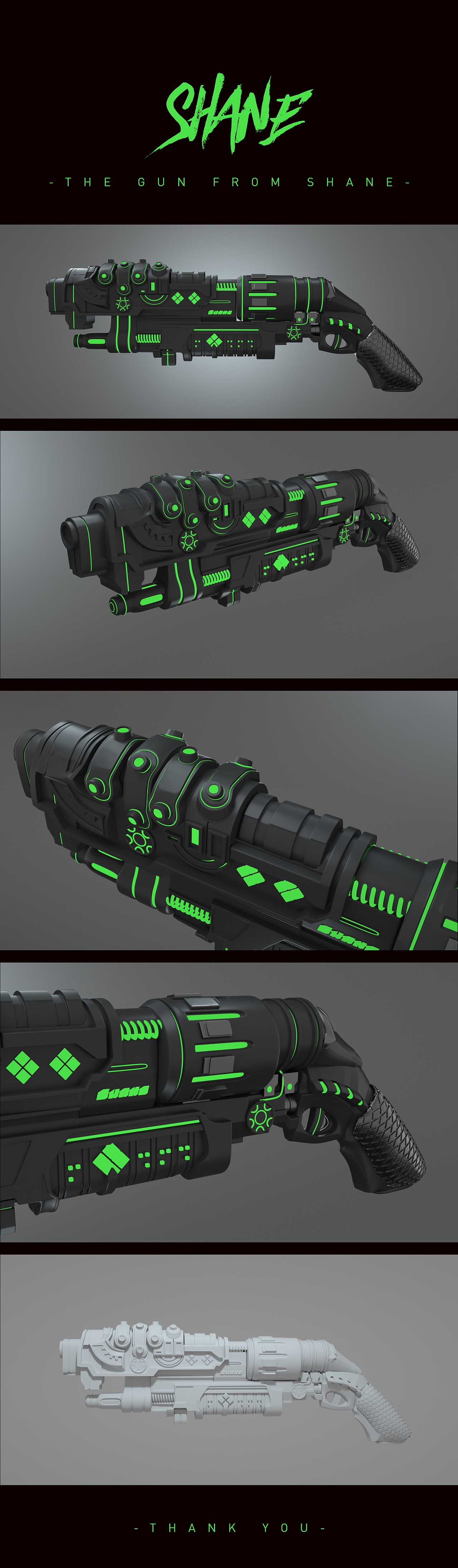 c4d建模練習(xí)槍（圖ZMTY0NzE1Nzg0） - 其他三維 - 站酷設(shè)計(jì)師Shane0124原創(chuàng)素材 - 站酷ZCOOL