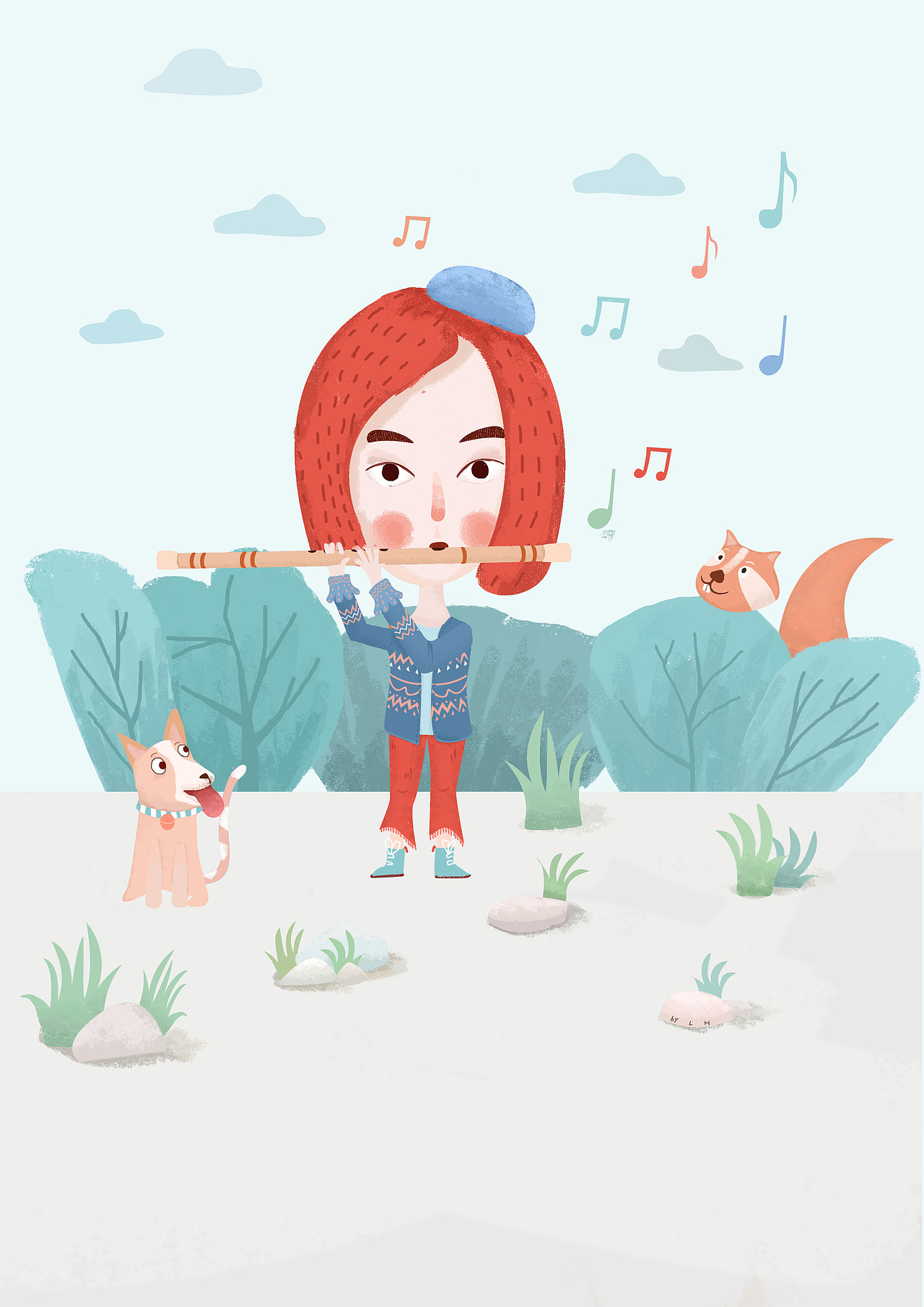 吹笛子的小女生