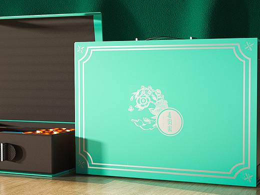 月饼包装盒渲染组图