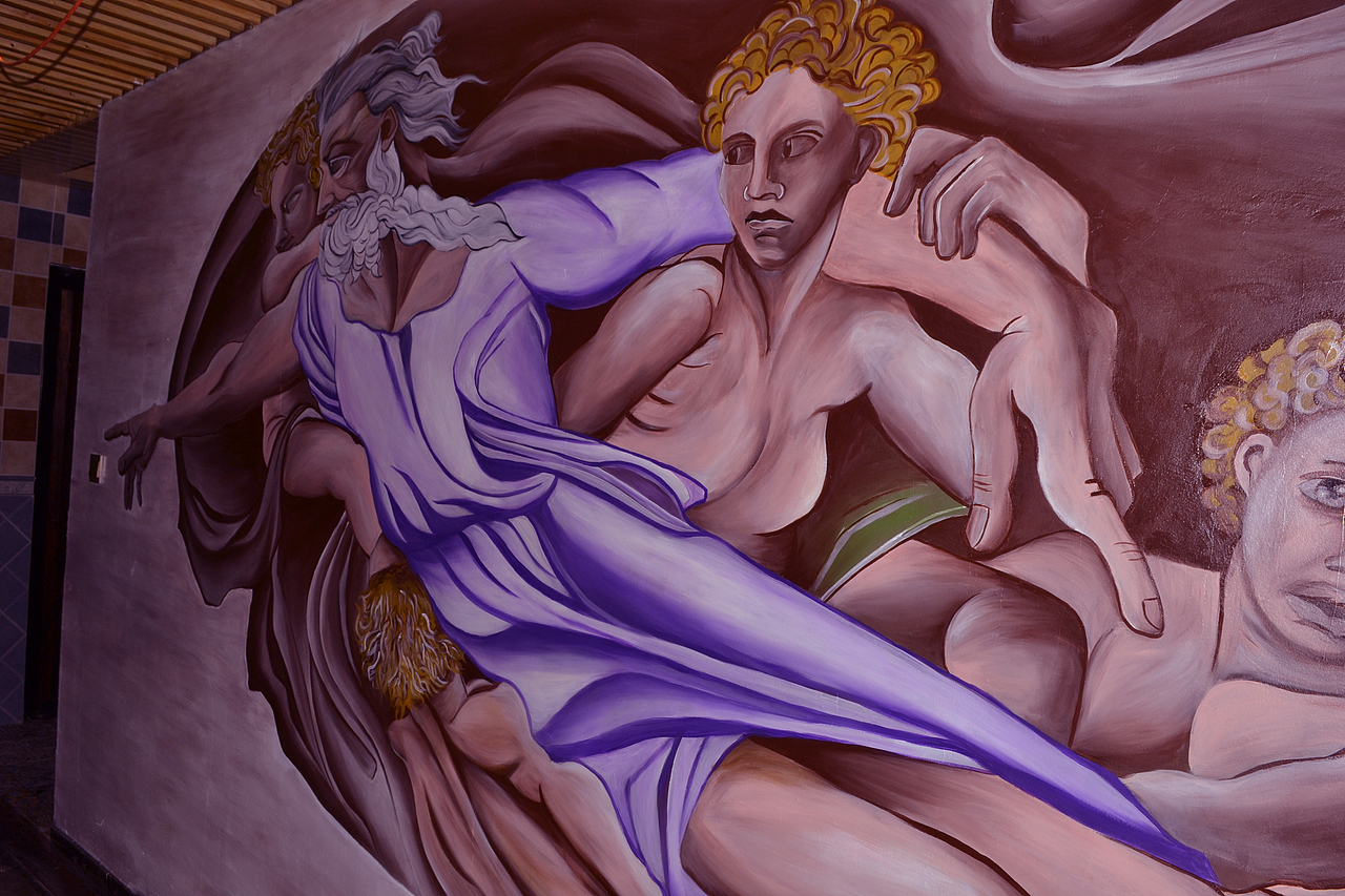 向大师致---敬蓝湾咖啡墙绘