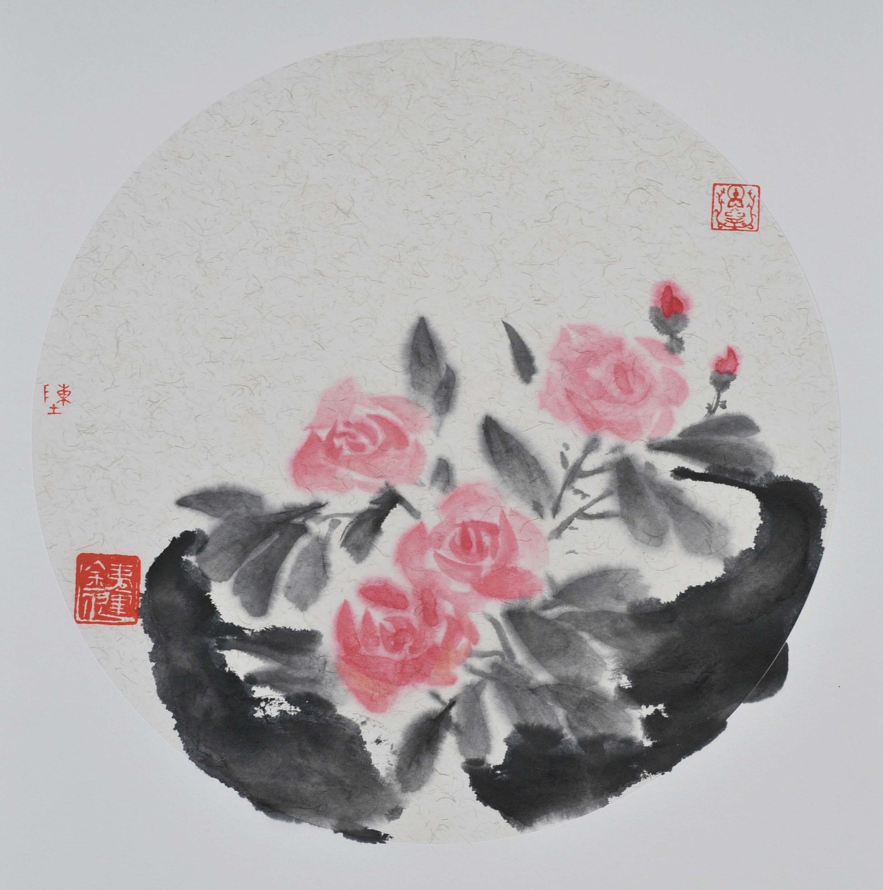 陈铁健写意花鸟水墨作品