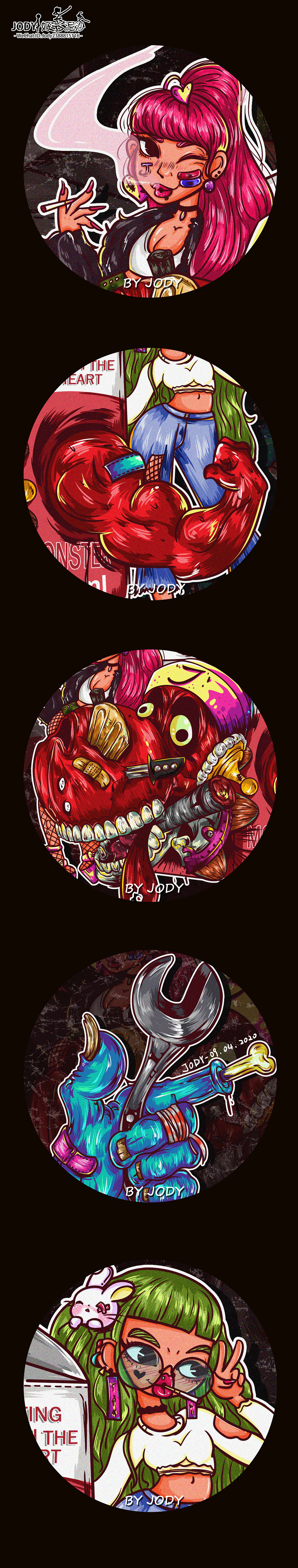 塗鴉插畫-牛奶怪物