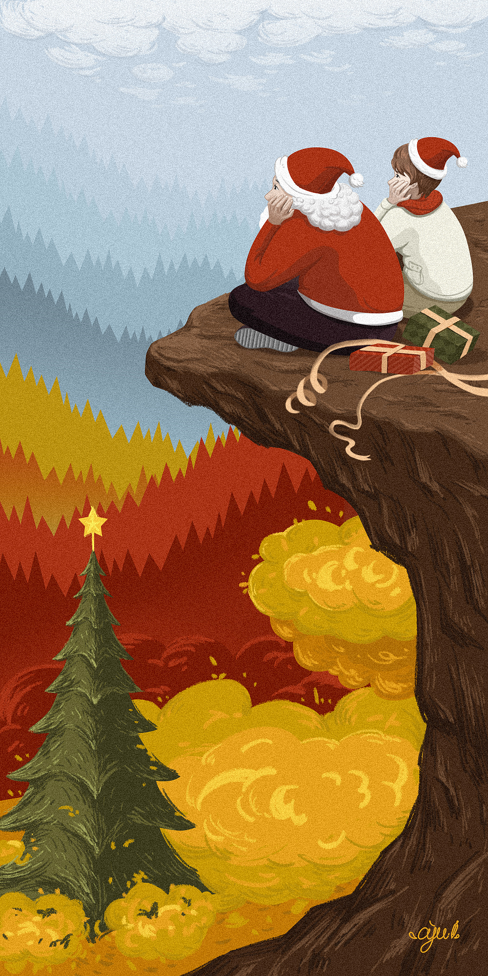 圣诞快乐x送你的壁纸（图ZMTkwMzc2Mzky） - 艺术插画 - 站酷设计师Ayu王拨鼠原创素材 - 站酷ZCOOL